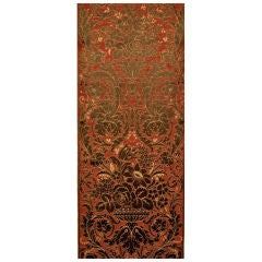 French copper and bronze colored silk brocatelle