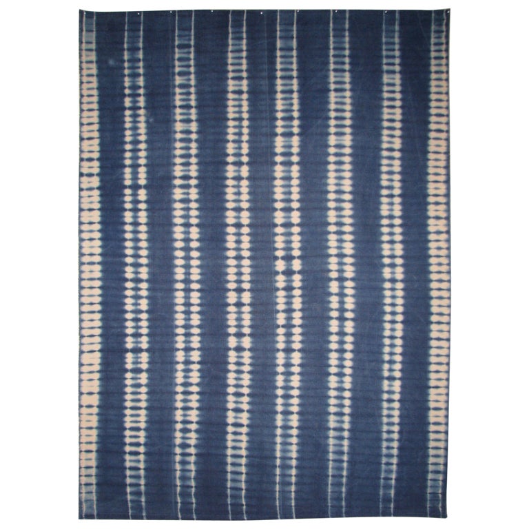 Cotton Indigo Clamp Resist Dyed Woman
s Wrap, Mali, Africa.