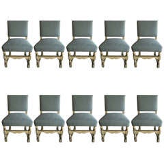 Antique Set of 10 Dining Chairs