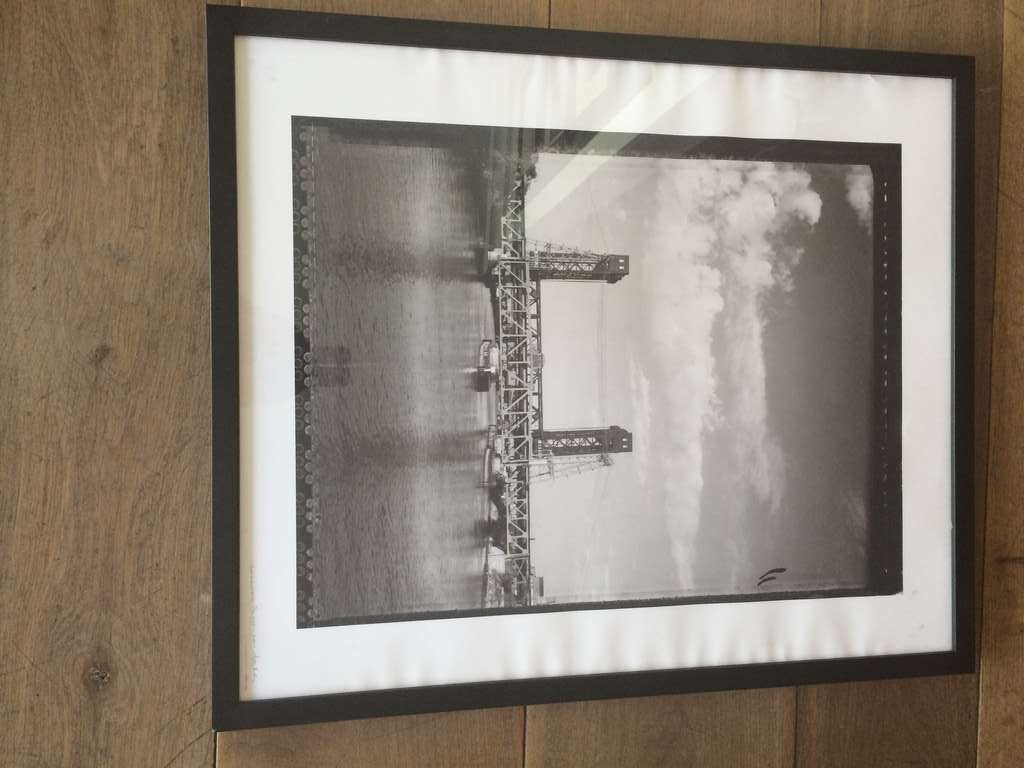 Photograph of the Hackensack Bridge in New Jersey by photographer Oberto Gili.