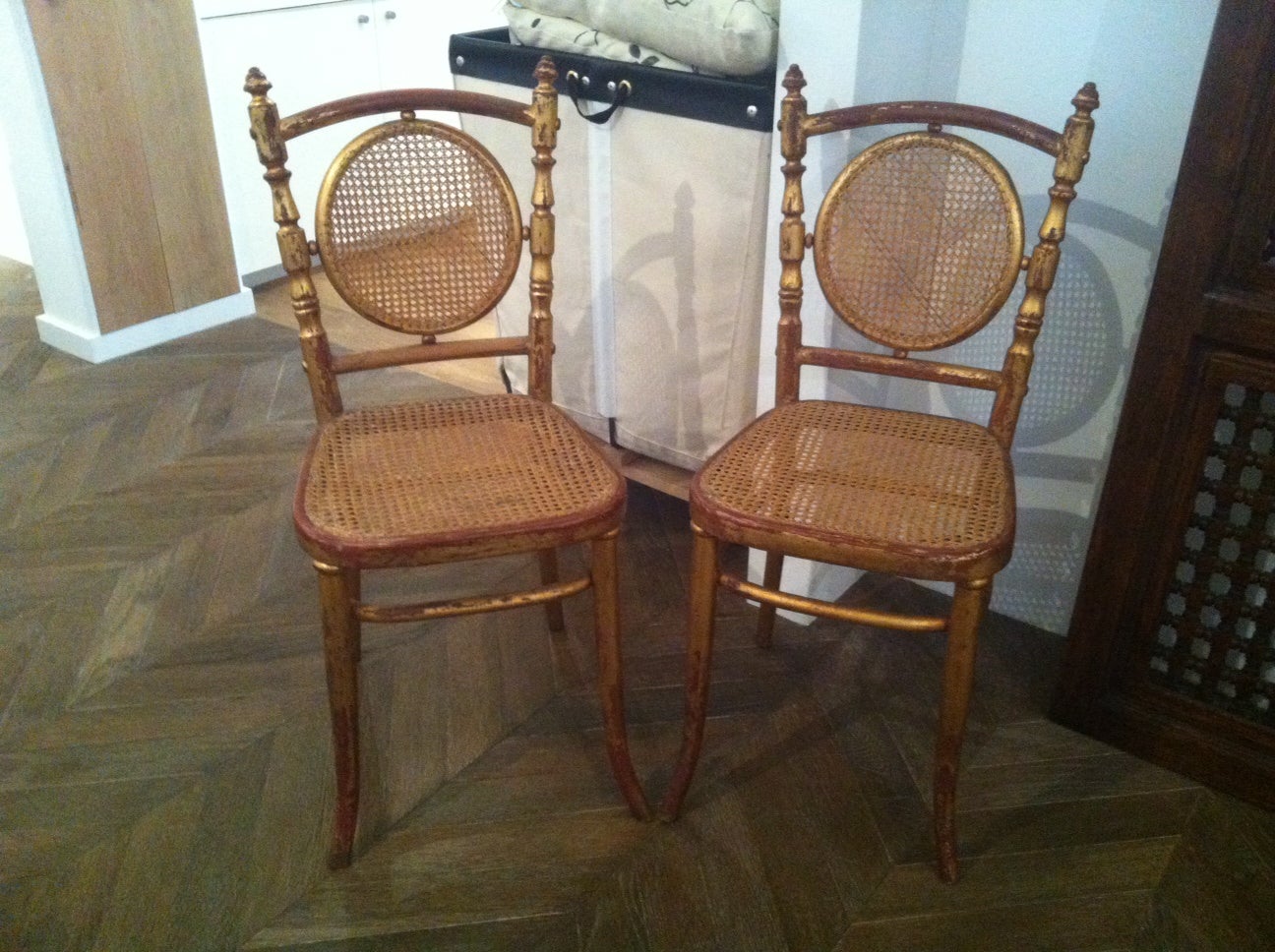 Pair of Antique Bamboo Chairs