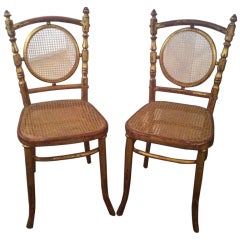 Pair of Antique Bamboo Chairs