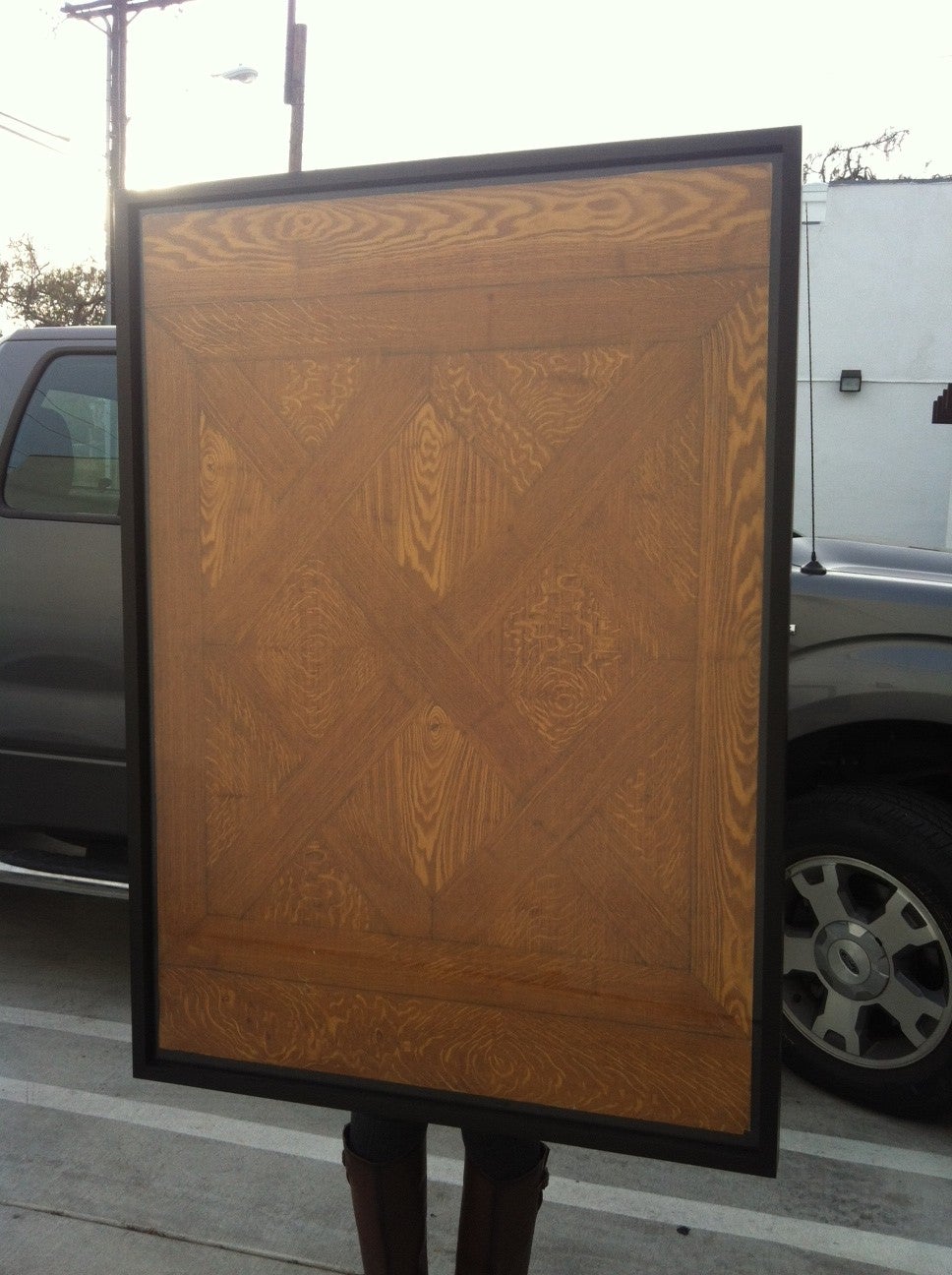 Framed Faux Bois Sample For Sale