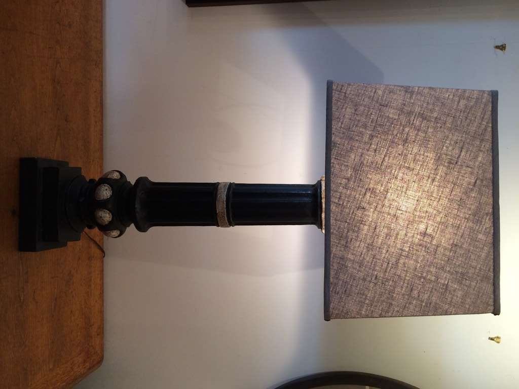 Unknown Pair of Column Lamps For Sale