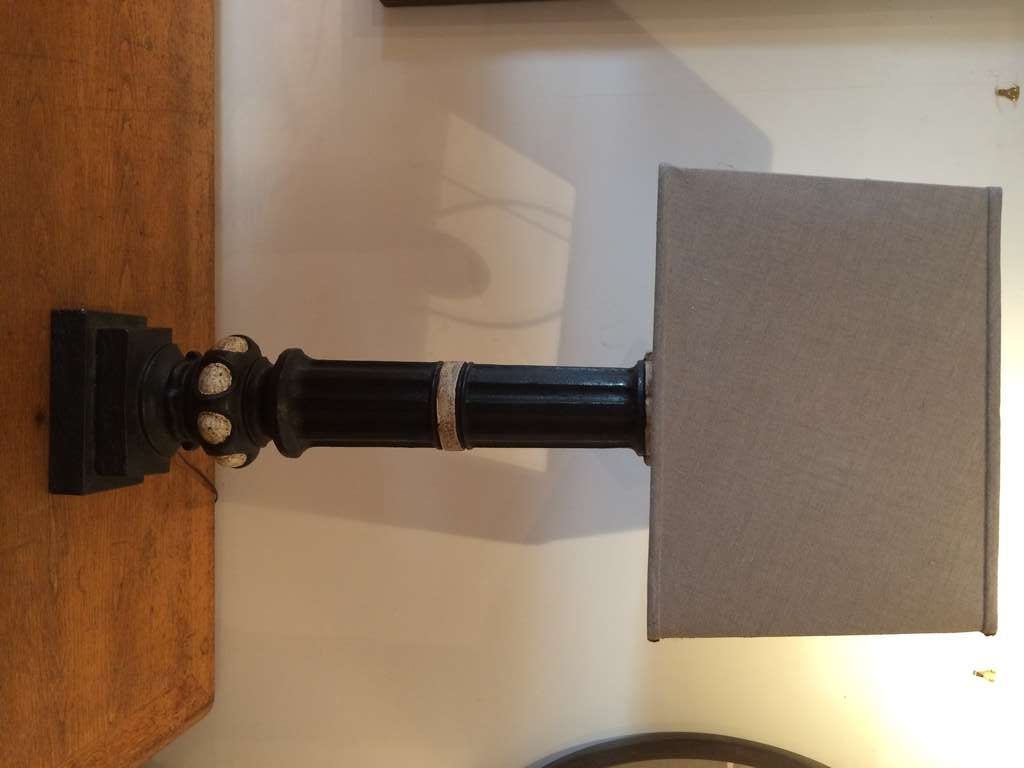 Pair of Column Lamps In Good Condition For Sale In West Hollywood, CA