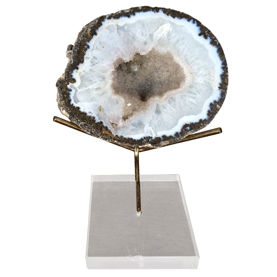 Agate Druzy Speciment on stand