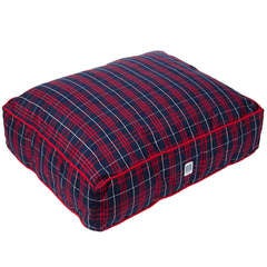 Red Plaid Dog Bed