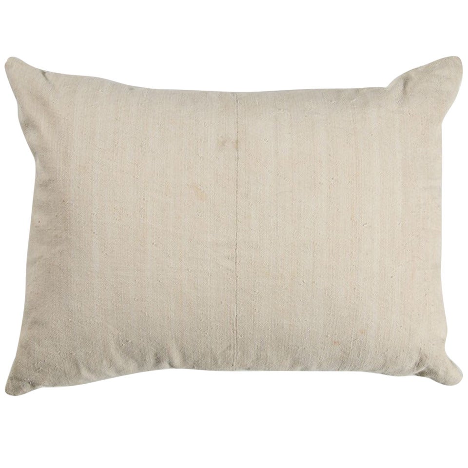 Antique French Linen Pillow For Sale