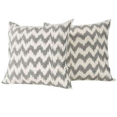 Gray and White Zigzag Pillows