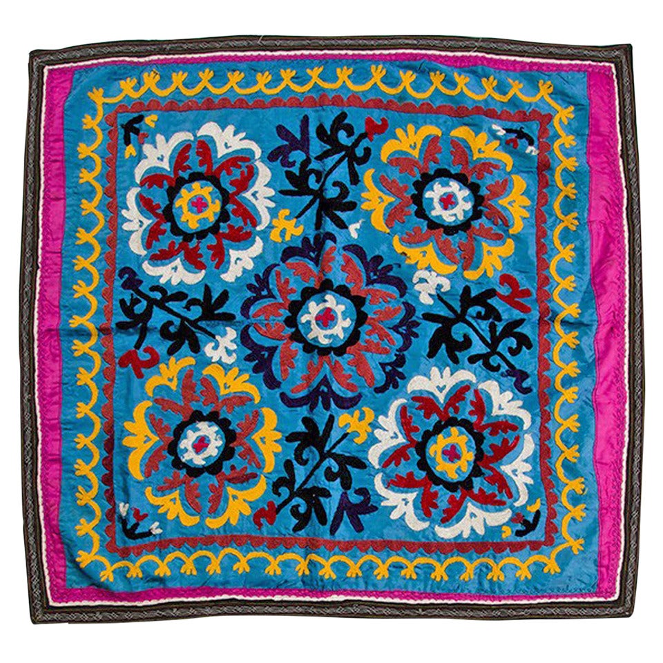 Embroidered Susani Throw For Sale