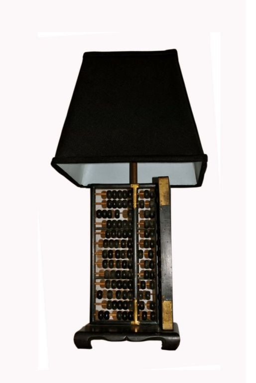 Lamp made from a vintage Chinese abacus