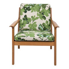 Mid-Century Chair Upholstered in Peter Dunham Fabric