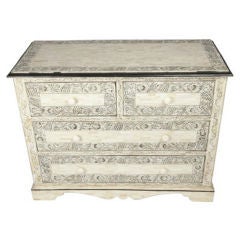 Wooden +Bone Painted Sideboard