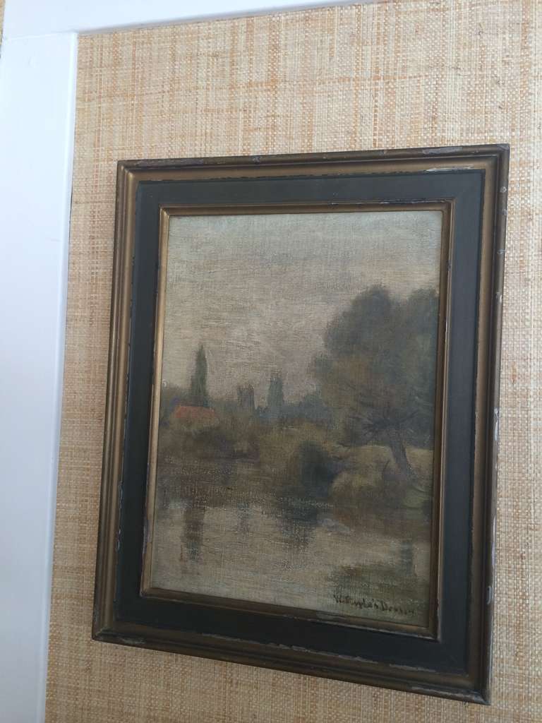 William Staples Drown Antique Oil Painting on Canvas