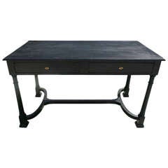 Black Writing Desk with Two Drawers