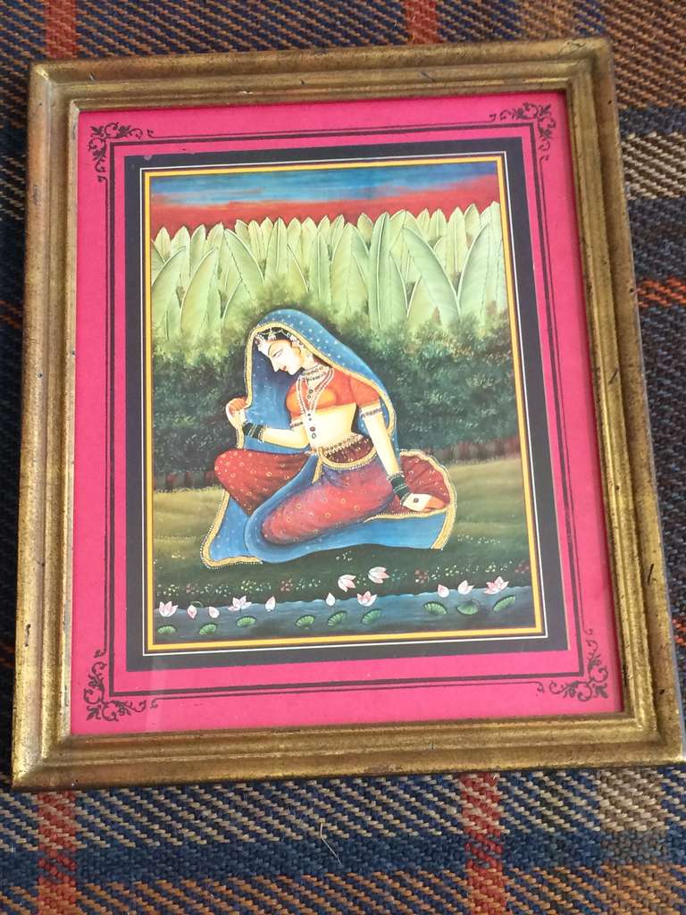 Colorful Indian prints purchased on a trip to Jaipur, India