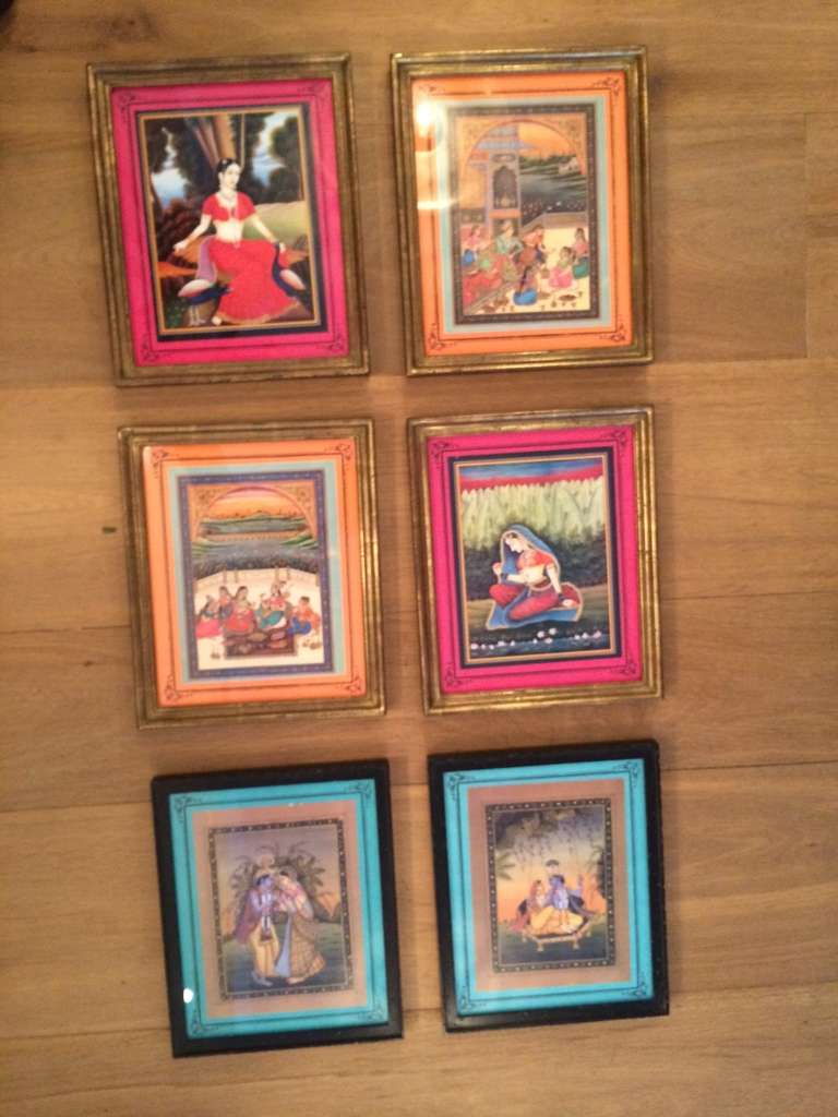 Colorful Indian Prints In Excellent Condition For Sale In West Hollywood, CA