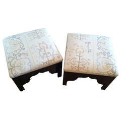 Custom Upholstered Fez Ottoman Stool