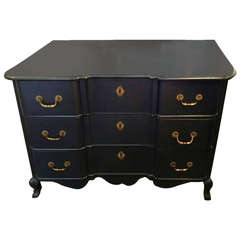 Black Painted Chest of Drawers. 8