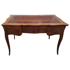 Natural Desk w/ Leather Top