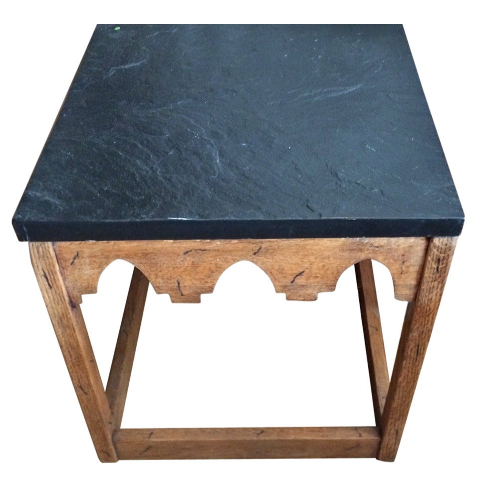 Slate Top Side Table