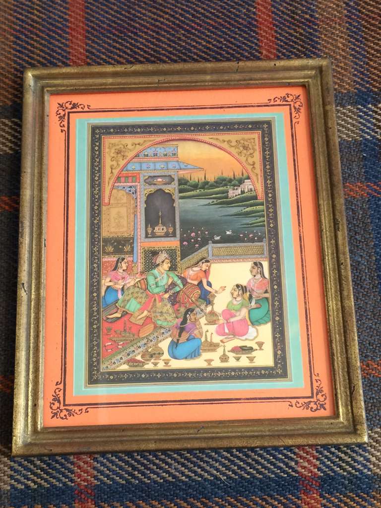 Wood Colorful Indian Prints For Sale