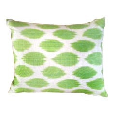 Green Silk Ikat Pillow