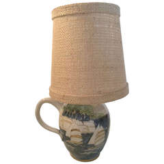Vintage Clay Bay Pottery Lamp