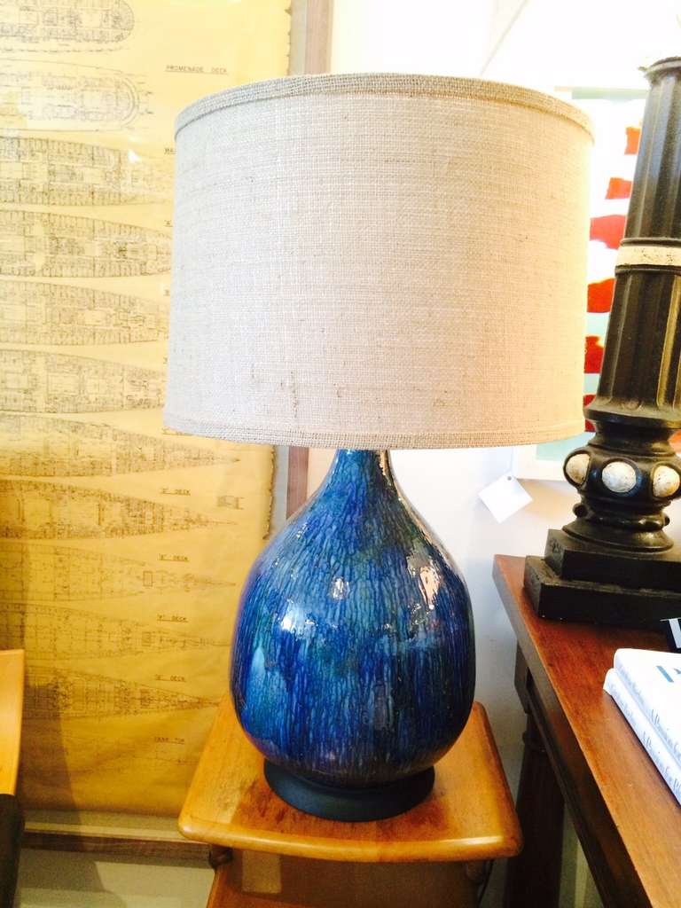 Large Mid Century Pottery Table Lamp