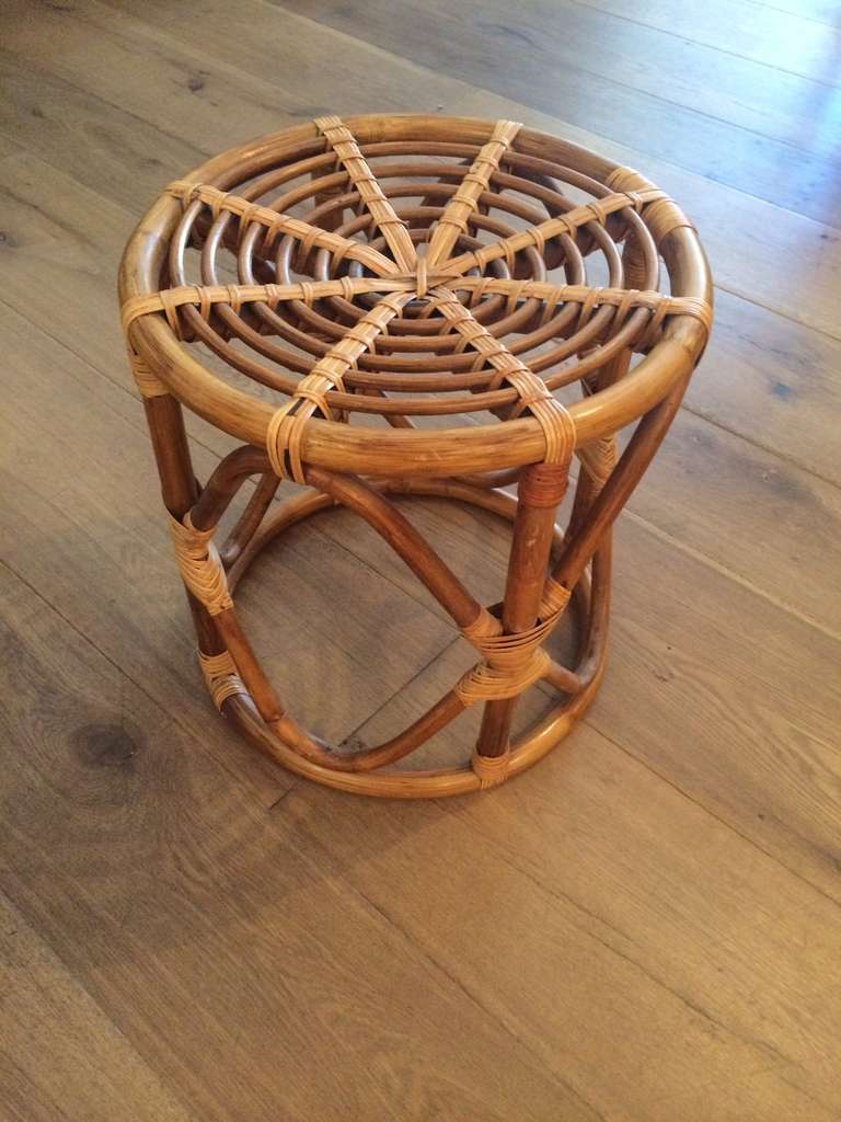 Mid Century Franco Albini Rattan Stool