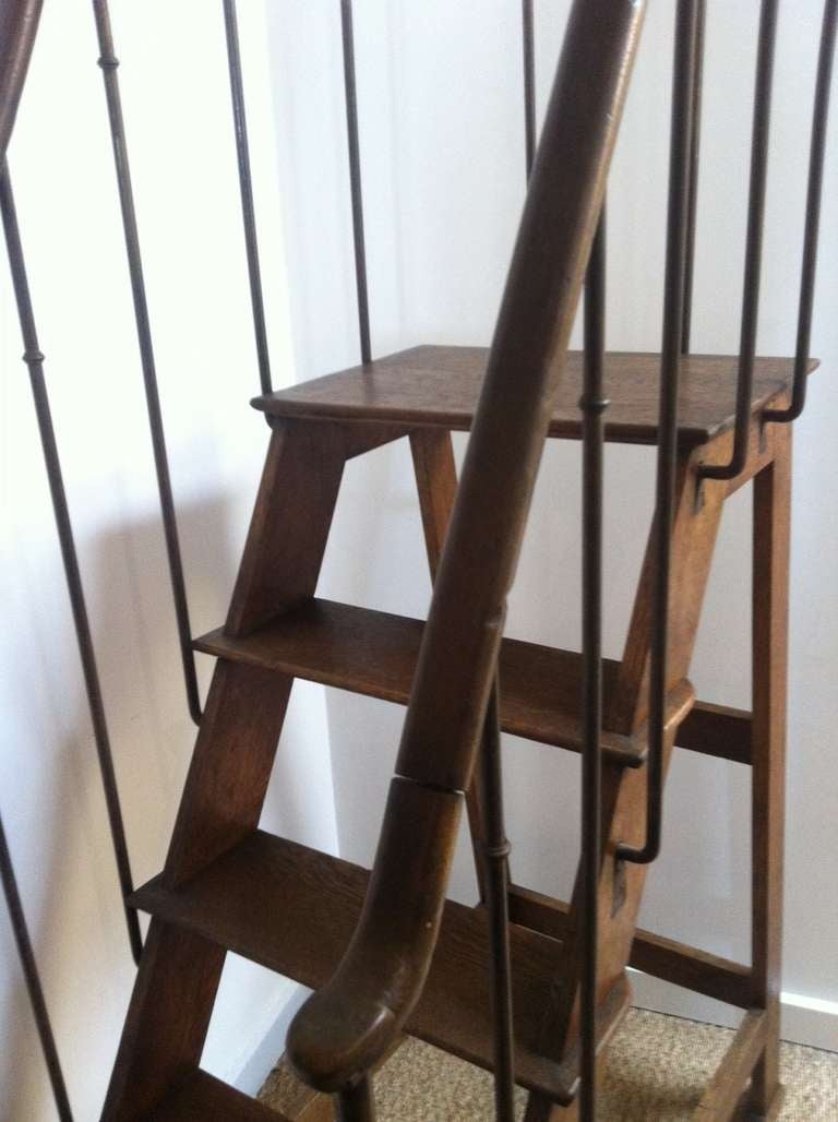 19th C English Library Stairs