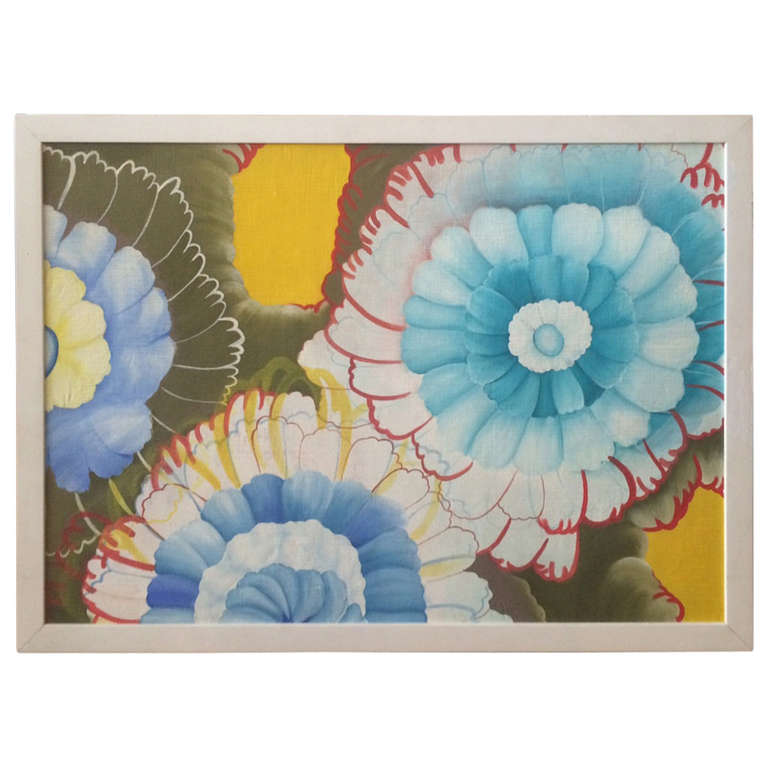 Acrylic Flower Painting For Sale at 1stDibs