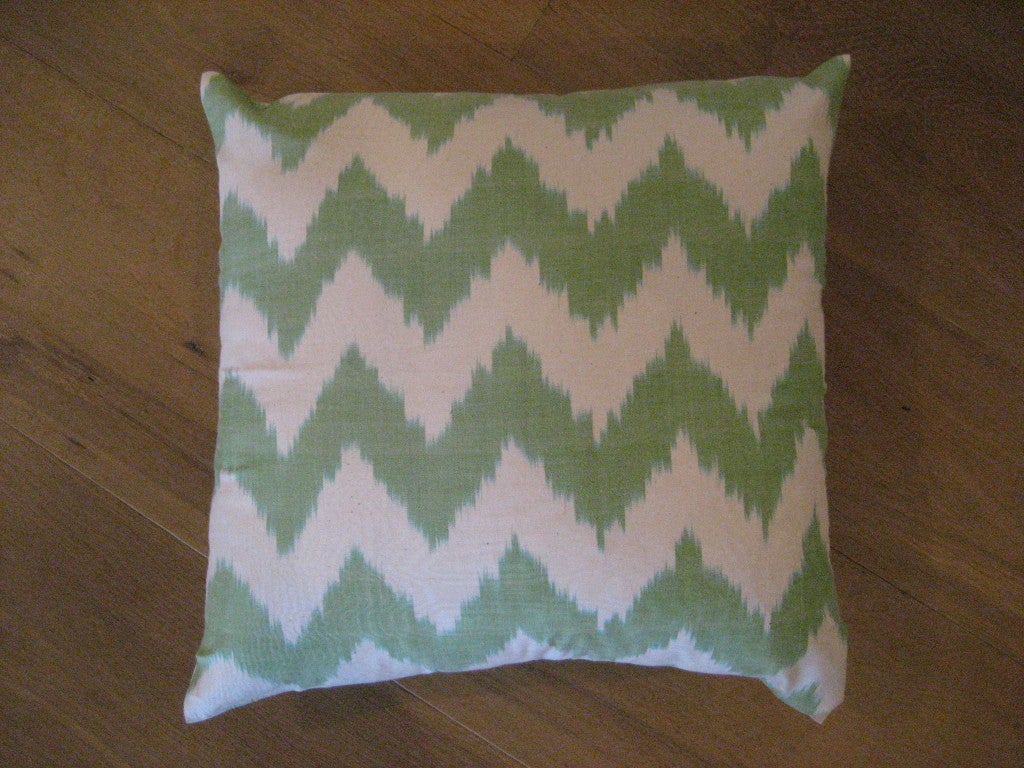 Green Ikat Pillow at 1stdibs