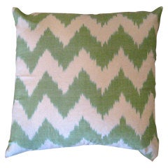 Green Ikat Pillow