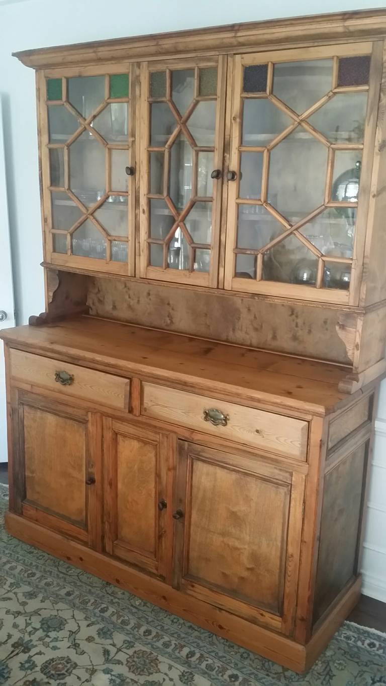 19th Century 19th C English Pine Buffet For Sale