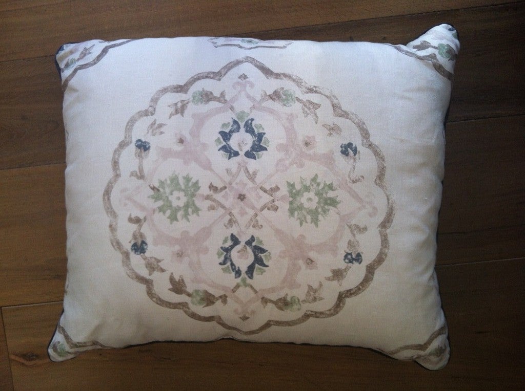 Penny Morrison Pillow with Grosgrain Ribbon Trim at 1stdibs