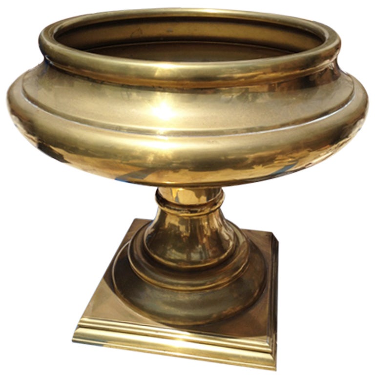 Large Brass Vase at 1stDibs