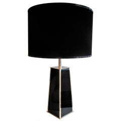 French Tapered Plexi Column Lamp