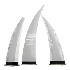 Lucite Horn Sculptures by Michael Laut