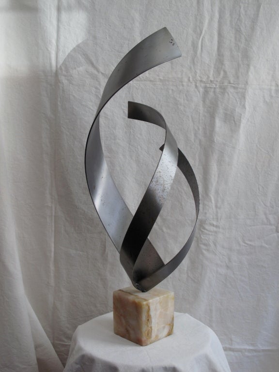 1970's C. Jeré Stainless Steel Spiral Sculpture