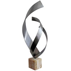 1970's C. Jeré Stainless Steel Spiral Sculpture