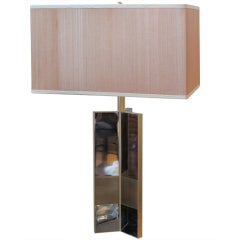 Sciolari Chrome and Brass Table Lamp