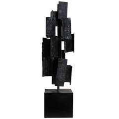 1960
s Brutalist Torch Cut Column Sculpture 1960
s Brutalist Torch Cut Column Sculpture