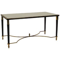 Vintage Rectangular Coffee Table with Black and Brass Detailing Vintage Rectangular Coffee Table with Black and Brass Detailing