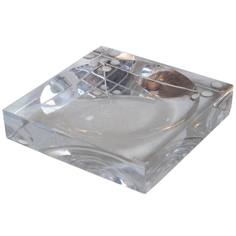 Vintage French Baccarat Crystal Ashtray at 1stDibs