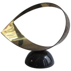 Brass Circle Sculpture by Curtis Jeré