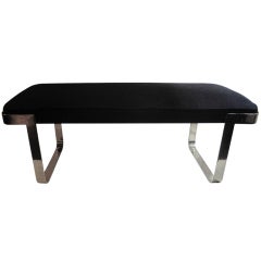 Milo Baughman Brass Corner Bench