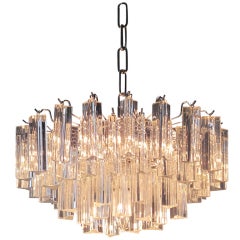 Camer Chandelier with Venini Glass Prisms