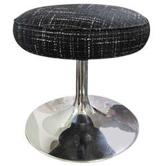 Vintage Chrome Tulip Base Stool