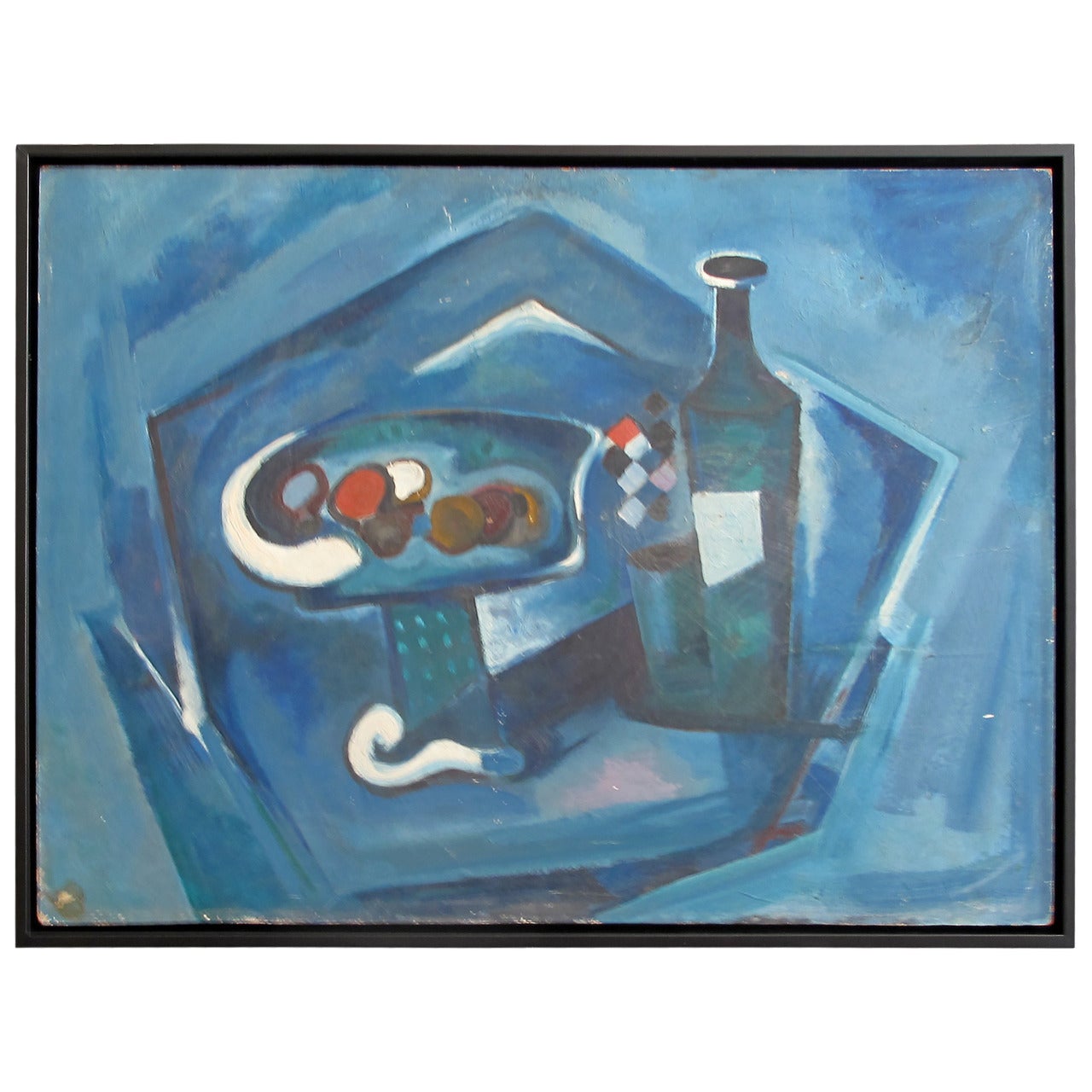 Mid-Century Table Setting in Blue Painting